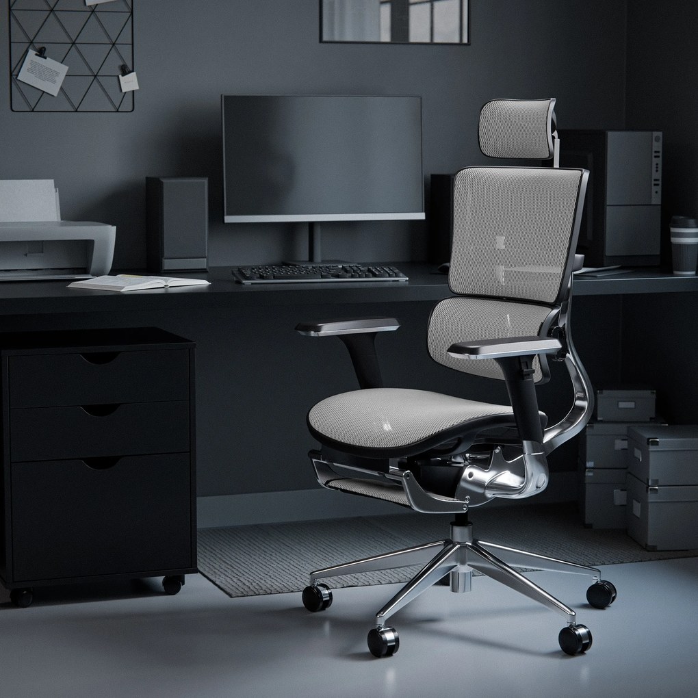 Fotel ergonomiczny Diablo V-Master, czarno-biały