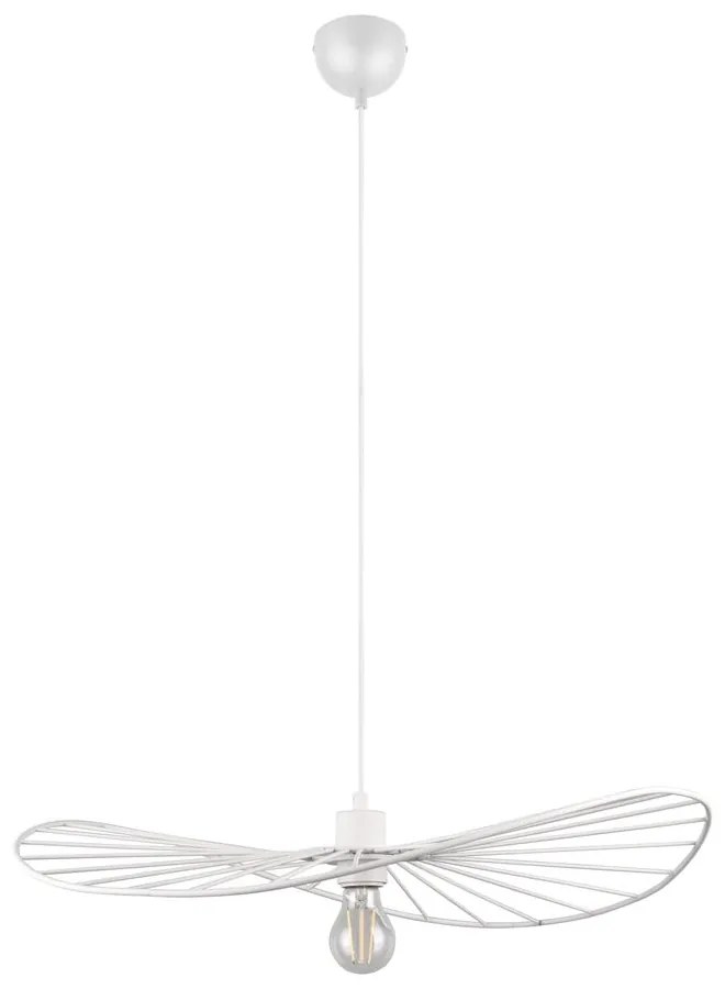 Biała lampa wisząca ø 60 cm Chapeau – Reality