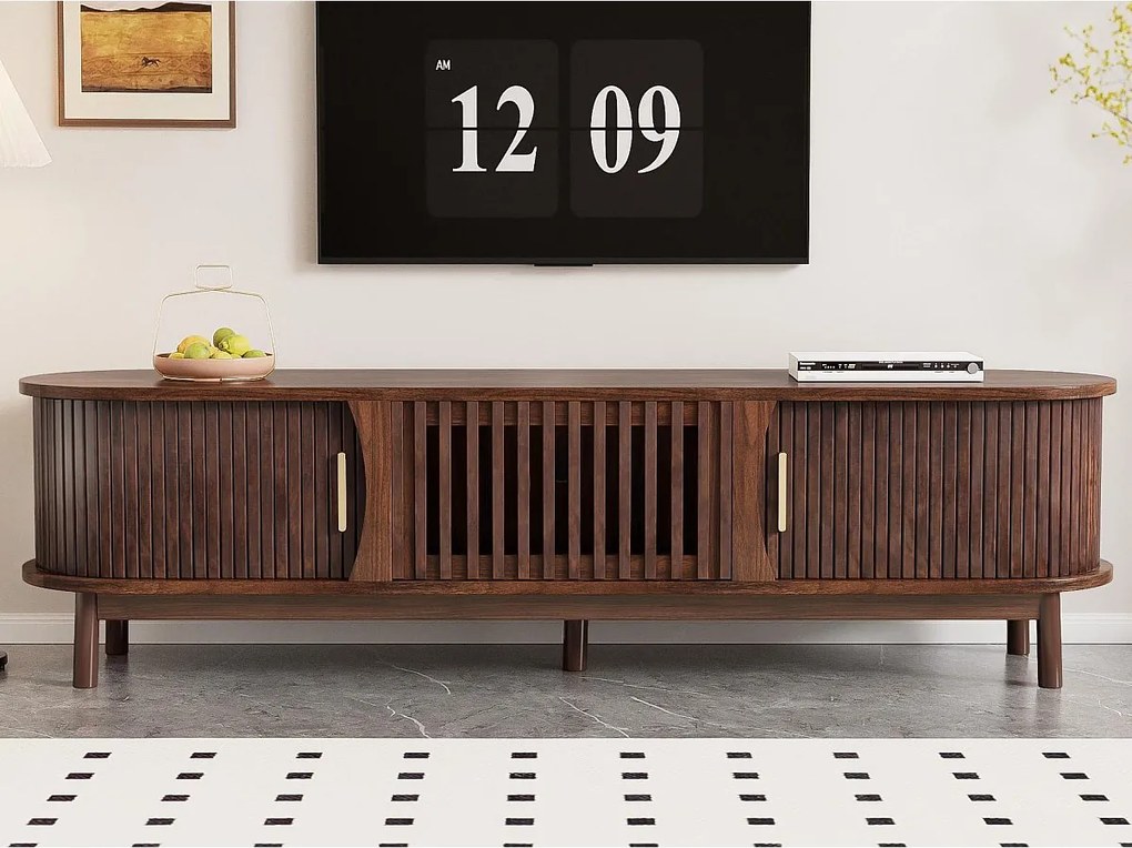 Szafka RTV 165x39,5x46 cm – do telewizorów do 65" – brązowa