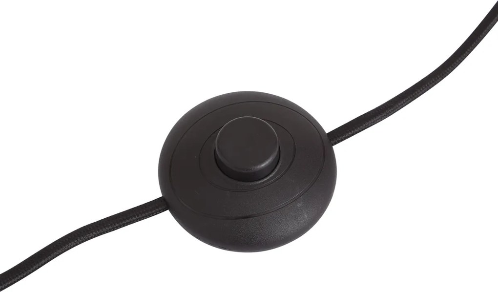 Lampa podłogowa retro ciemny brąz z zielonym szklanym kloszem 150 cm - Glaze