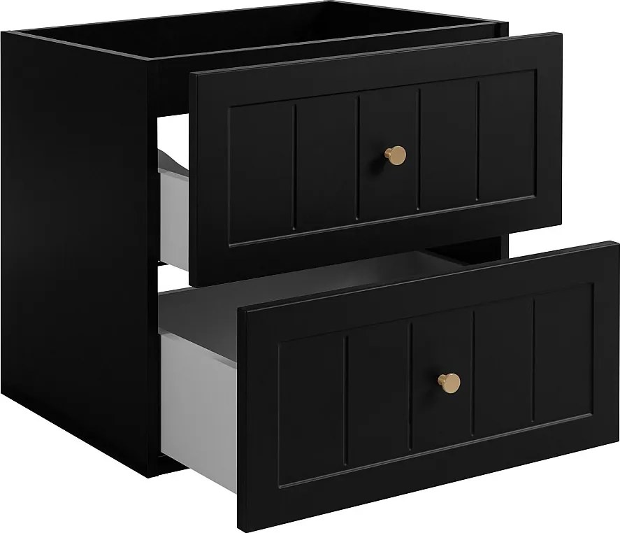Szafka podumywalkowa w stylu klasycznym, czarna, 60 x 57 x 46 cm
