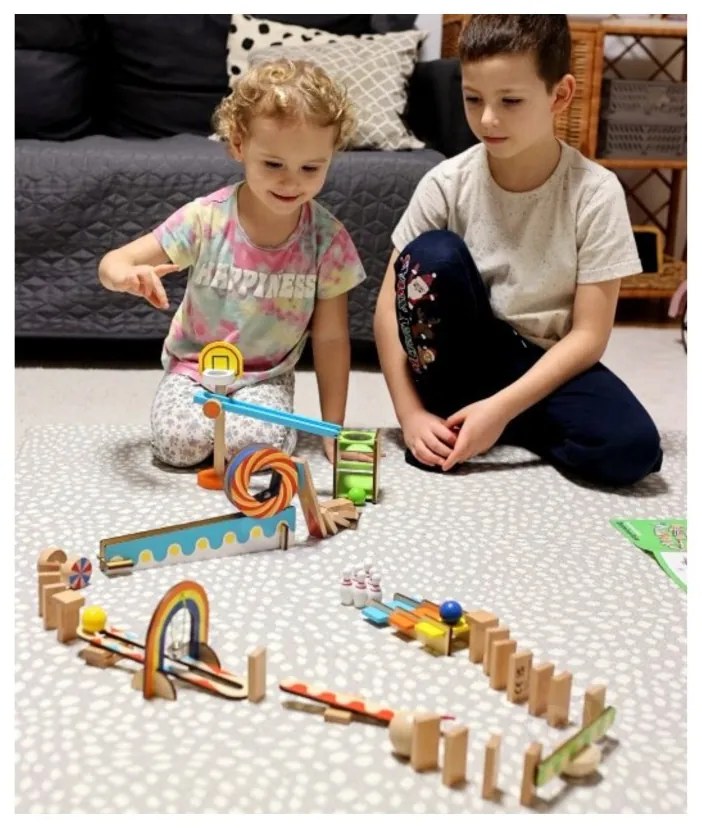 Tooky toy tor kulkowy kulodrom domino