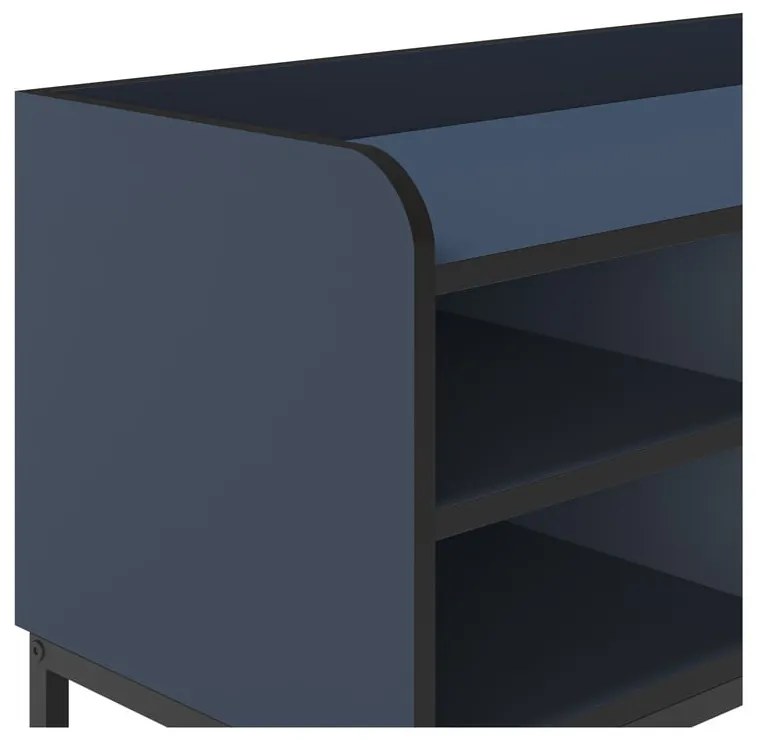 Niebieska szafka pod TV 160x55x42 cm Adara – Marckeric