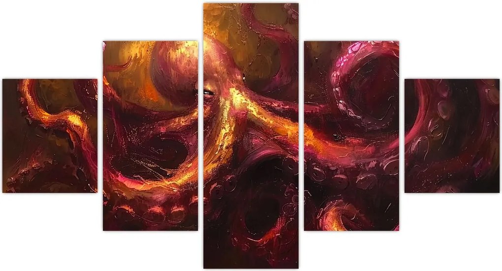 Obraz - Ośmiornica, obraz olejny (125x70 cm)