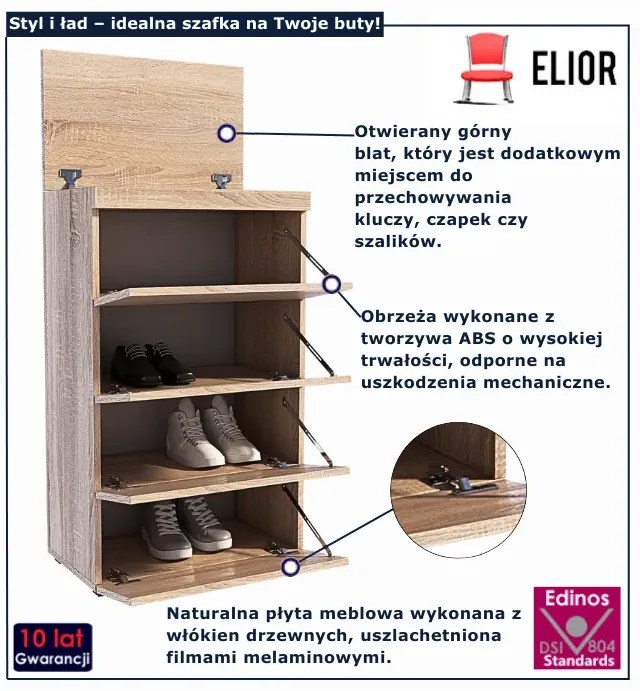 Szafka na obuwie ze schowkiem W8-C06