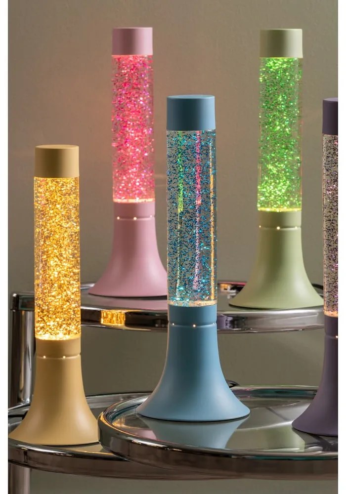 Fioletowa lampa stołowa ze szklanym kloszem (wysokość 37,5 cm) Astro Glittler – Leitmotiv