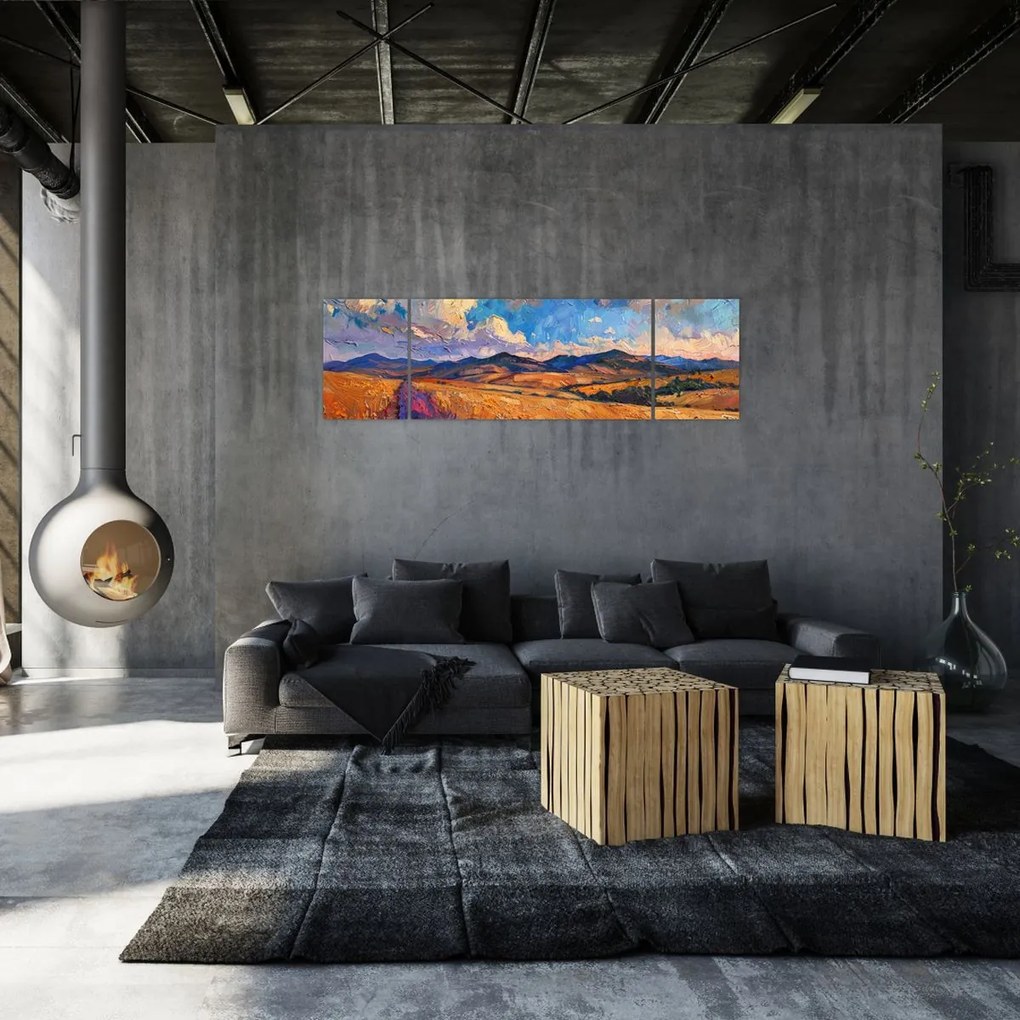 Obraz - Obraz olejny przedstawiający krajobraz (170x50 cm)