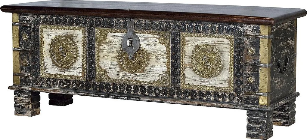 Pień z drewna mango z brązowymi detalami