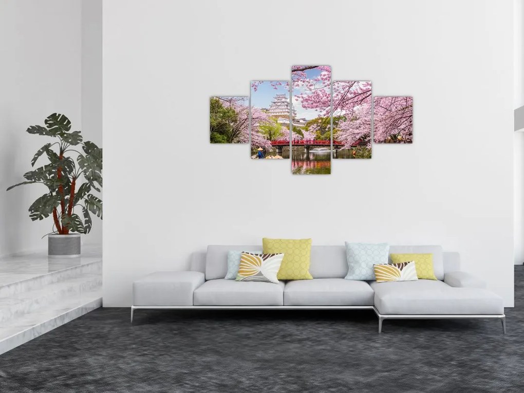Obraz wiśni japońskiej (125x70 cm)
