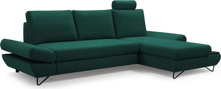 Narożnik LOFT z funkcją spania Regulowane zagłówki i podłokietniki Prawa strona Monolith 37