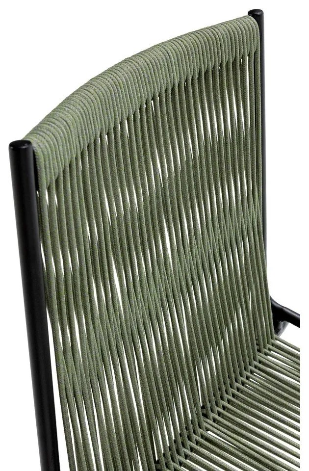 Zielone metalowe krzesła zestaw sztaplowane 2 szt. Emily – Marckeric