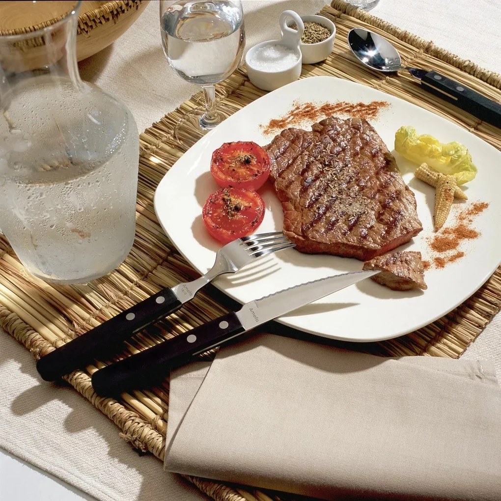 Amefa 6-częściowy zestaw widelców do steków Pizza
