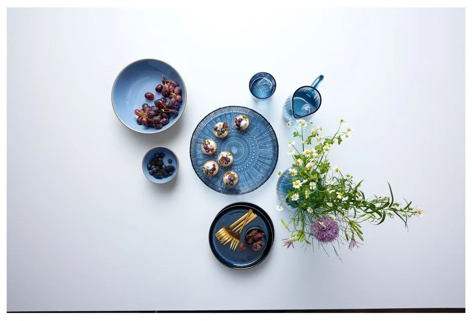 Czarno-niebieski kamionkowy talerz deserowy ø 21 cm Gastro Dark Blue/Black – Bitz