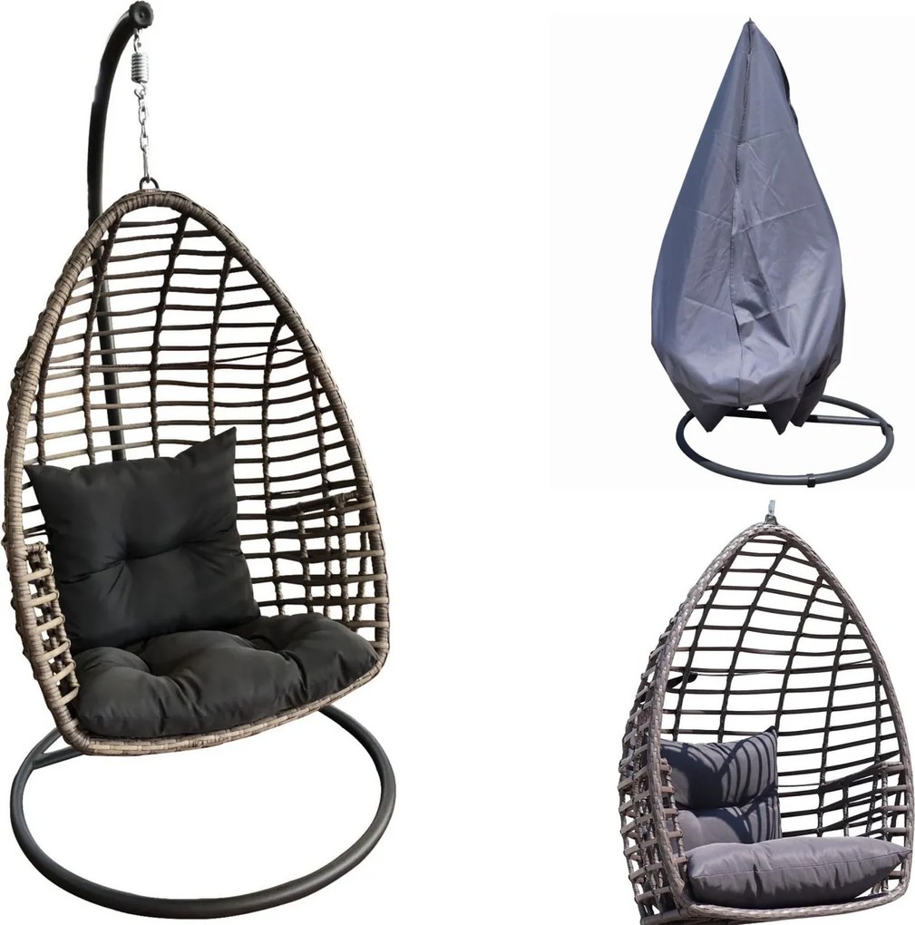 Designerski fotel wiszący na ogród Piatto