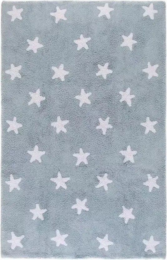 Niebieski dywan w gwiazdki dla dzieci Bambini