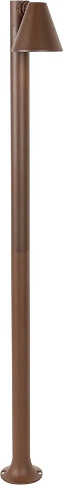 Nowoczesny słup ogrodowy brązowo-rdzawy 100 cm IP44 regulowany - Ciara