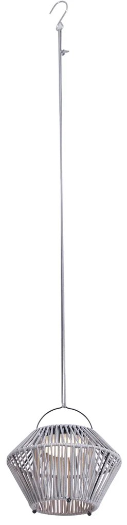 Zewnetrzna Lampa stołowa w stylu bohemy szara z LED, 3-stopniowy ściemniacz, IP54, ładowana solarnie - DucoBoho Oswietlenie zewnetrzne