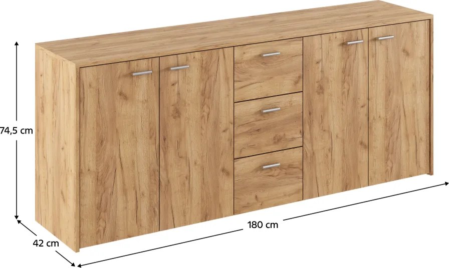 Szafka HUGOS 180, dąb craft złoty