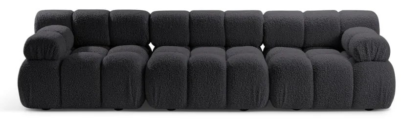 Antracytowa sofa modułowa z materiału bouclé 282 cm Bellis – Micadoni Home