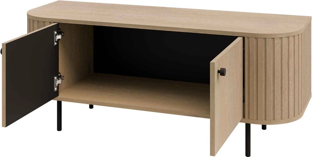 Szafka RTV stojąca BOLLA 123 cm do Salonu pod Telewizor - Dąb