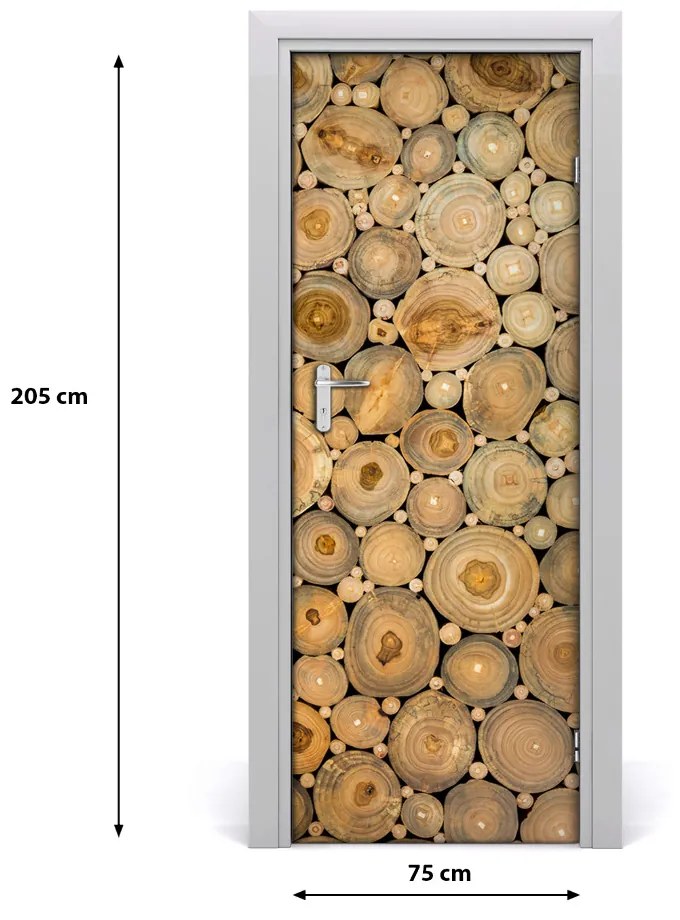 Fototapeta samoprzylepna na drzwi Pnie drewno