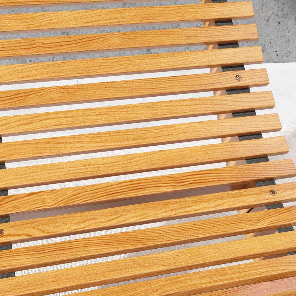 Fotel bujany Outsunny ergonomiczny drewno trwały S-kształt komfortowy do ogrodu zewnętrzny idealny 130cm | Aosom PL