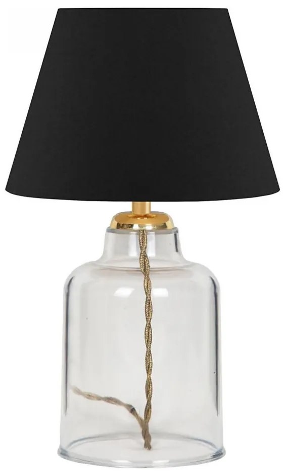 Lampa stołowa AYD 1xE27/40W/230V czarna/przezroczysta