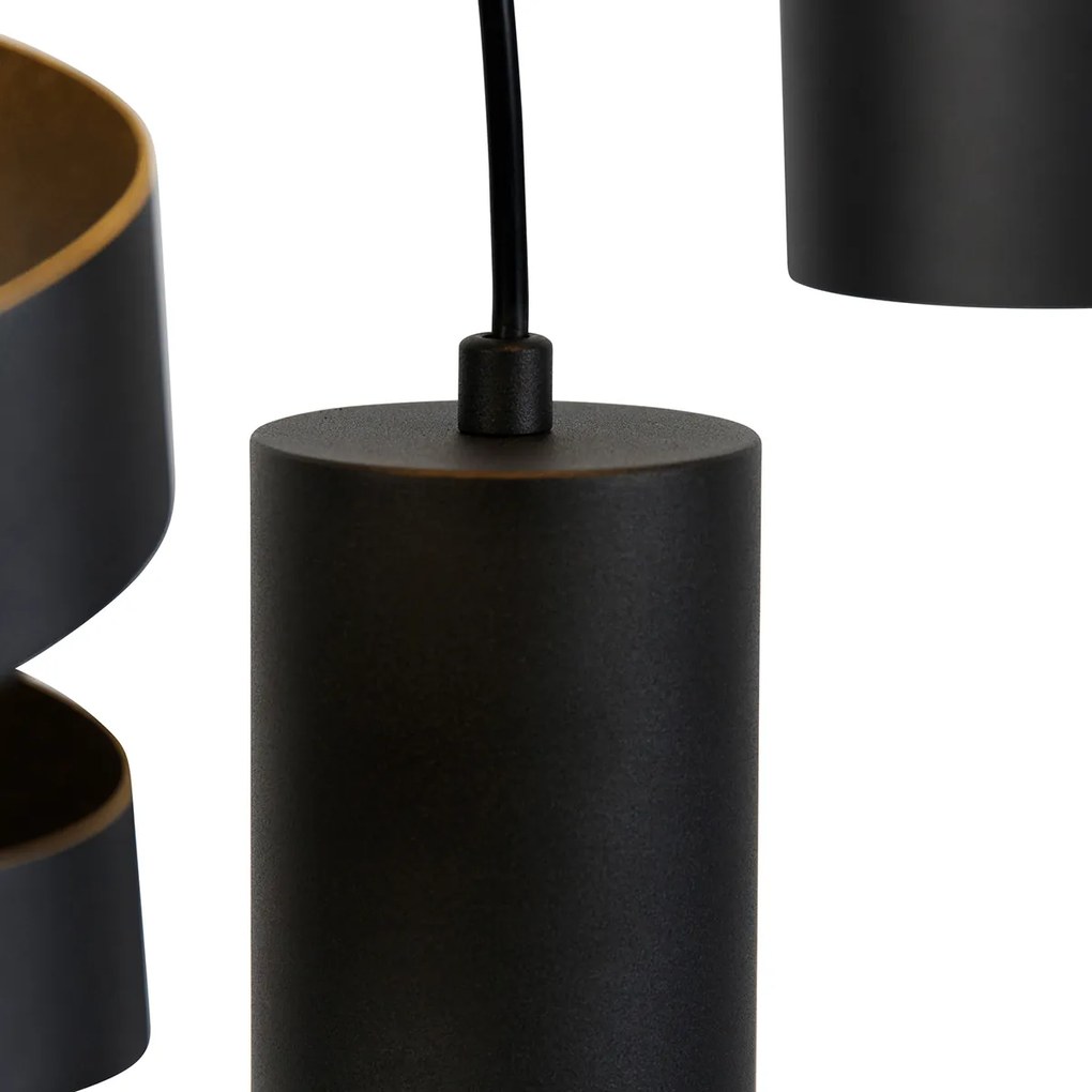 Nowoczesna lampa wisząca czarna 3-punktowa - Stream Nowoczesny Oswietlenie wewnetrzne