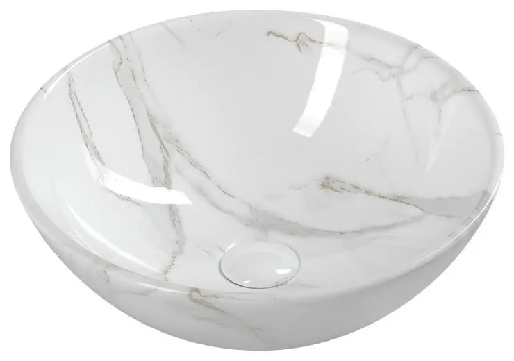 Biała ceramiczna okrągła umywalka ø 42 cm Dalma – Sapho