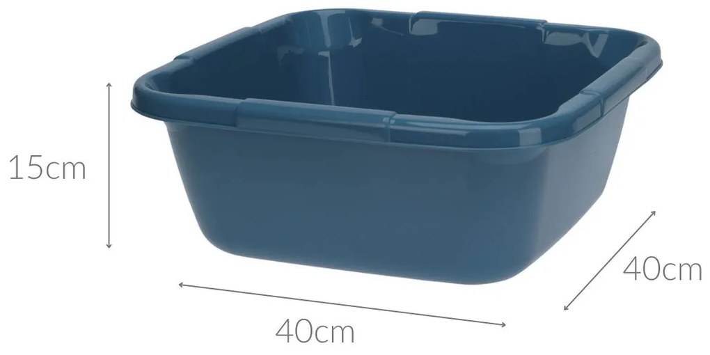 Miska kwadratowa z plastiku 38,5 x 38,5 cm, 14 l