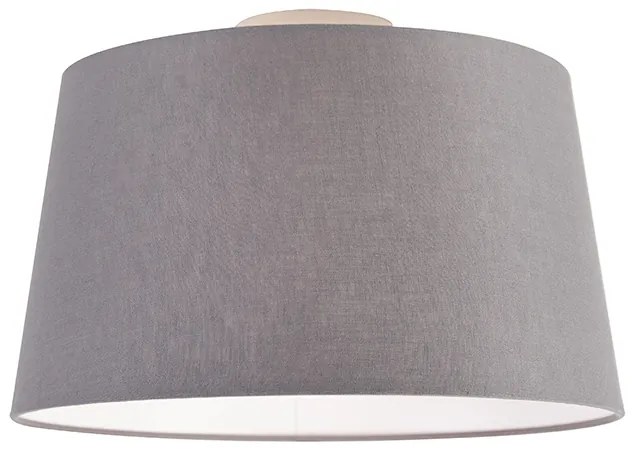 Nowoczesna lampa sufitowa z kloszem w kolorze ciemnoszarym 35 cm - Combi klasyczny/Antyczny Oswietlenie wewnetrzne