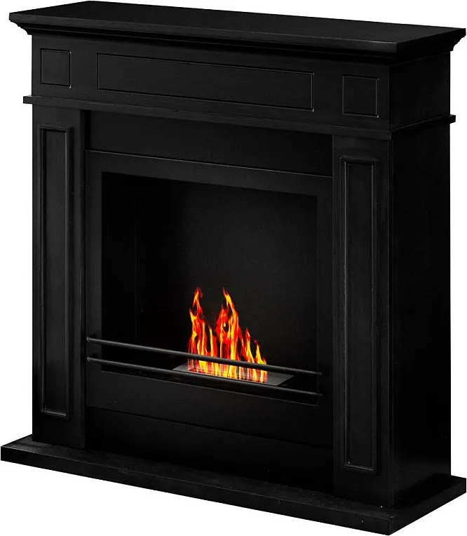 Biokominek stojący JEFFERSON Black dł. 89,5 x wys. 90,5 x gł. 28