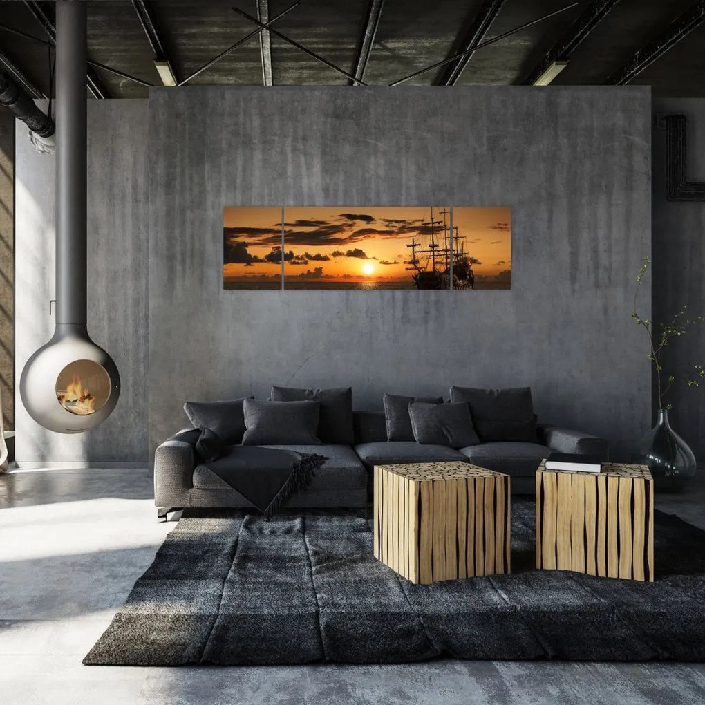 Obraz - Statek piracki (170x50 cm)
