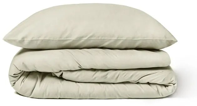 Pościel dwuosobowa z bawełny stonewashed w kolorze kości słoniowej Bonami Selection, 200x200 cm