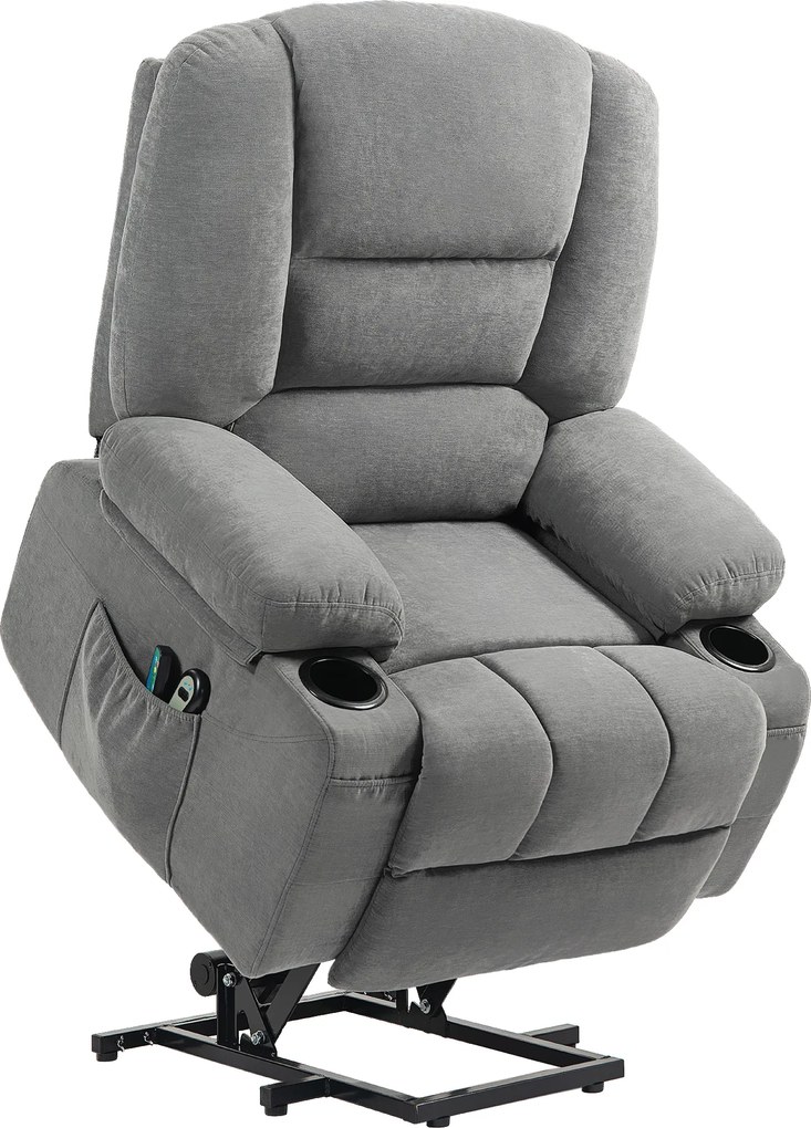 HOMCOM Fotel pionizujący elektryczny podnoszący 97cm z funkcją relaksu idealny dla seniorów luksusowy komfortowy dla domowego użytku | Aosom PL