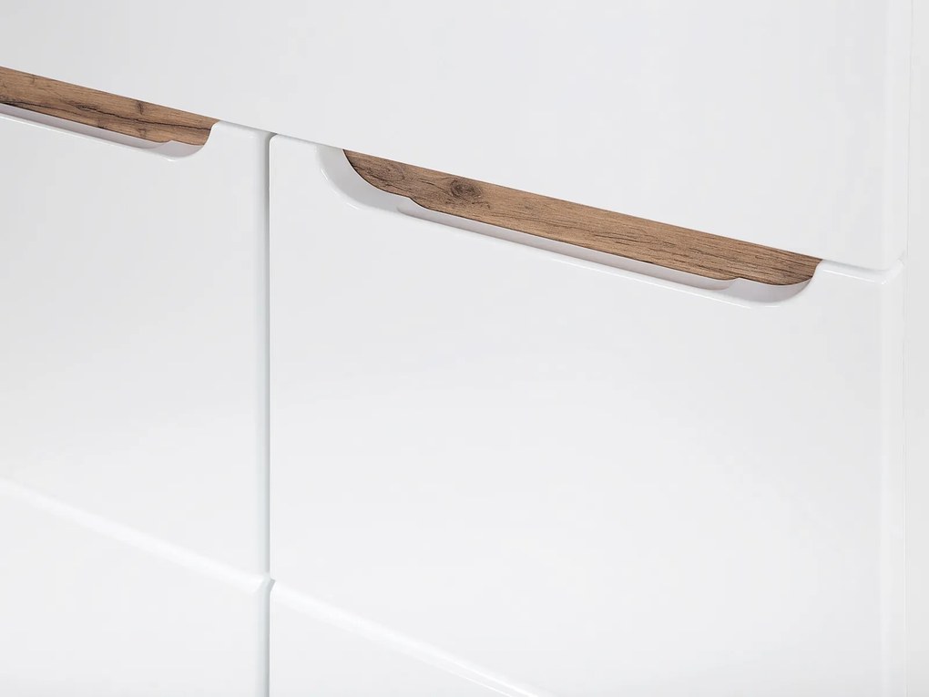 Zestaw białych mebli łazienkowych Bali 007 - szafka 80 cm z umywalką i słupek