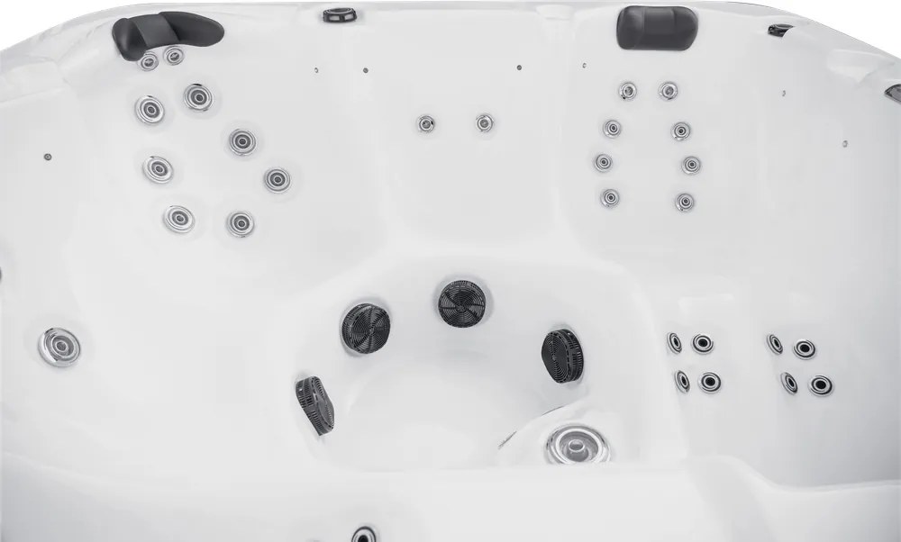 JACUZZI OGRODOWE PREMIUM WANNA  SPA 5-OSOBOWA WHITE OBUDOWA BROWN 195x195 CM