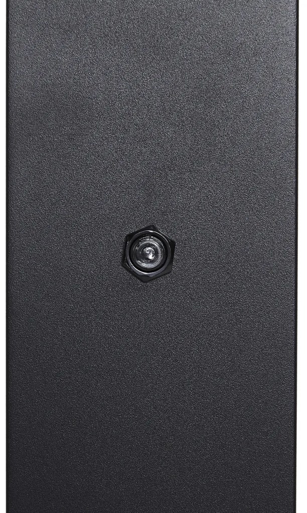 Nowoczesny słupek oświetleniowy zewnętrzny czarny z przydymionym szkłem 70 cm z czujnikiem zmierzchu IP44 - Dania