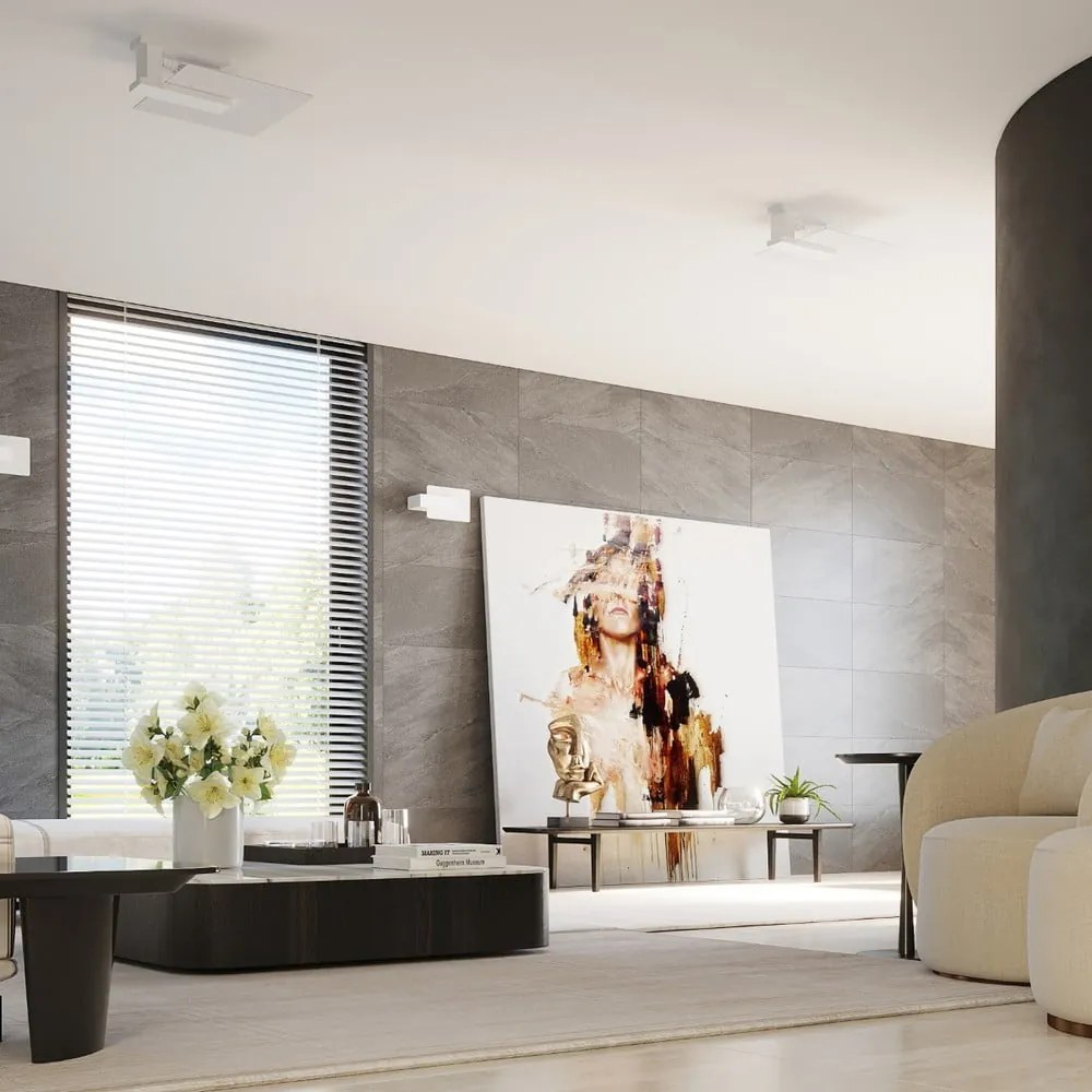 Biała lampa sufitowa ze szklanym kloszem 40x47.5 cm Parola – Sollux