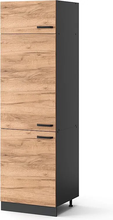 Szafka na lodówkę złoty dąb energetyczny 60x57.2x206.8 r-line