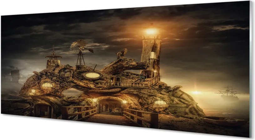 Panel nad Blat Kuchenny Latarnia i Statek w Obłokach