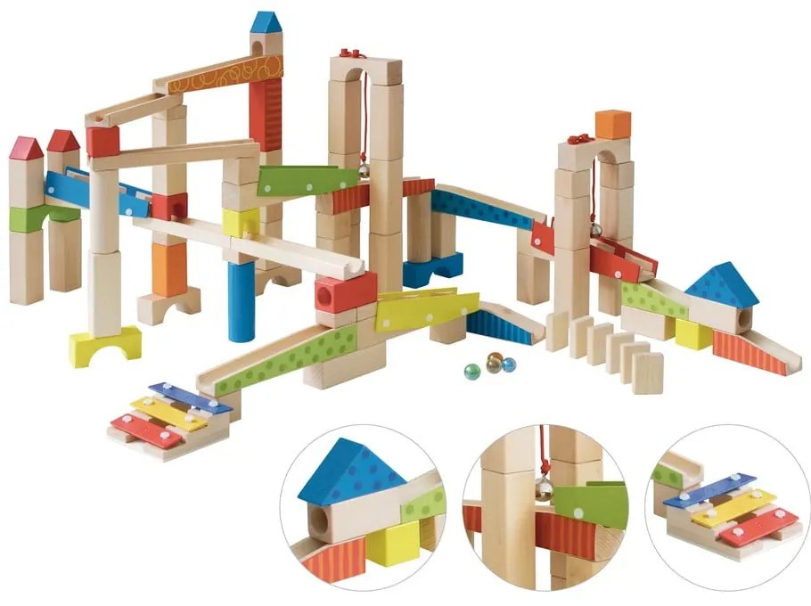 Drewniany tor kulkowy Marble Run – Roba