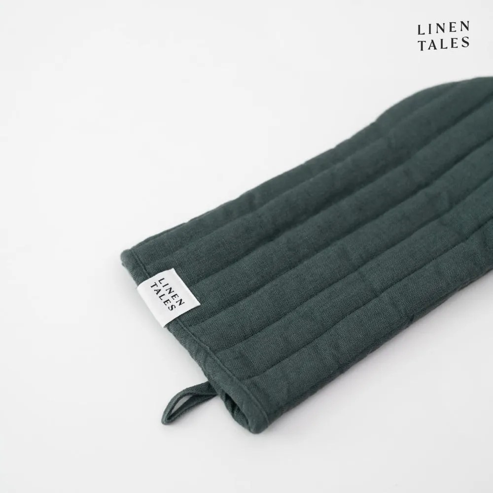 Lniana rękawica kuchenna Forest Green – Linen Tales