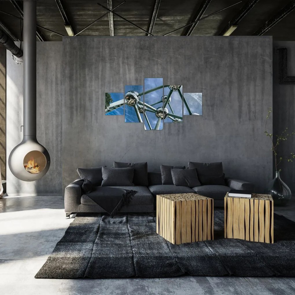 Obraz - Atomium w Brukseli (125x70 cm)