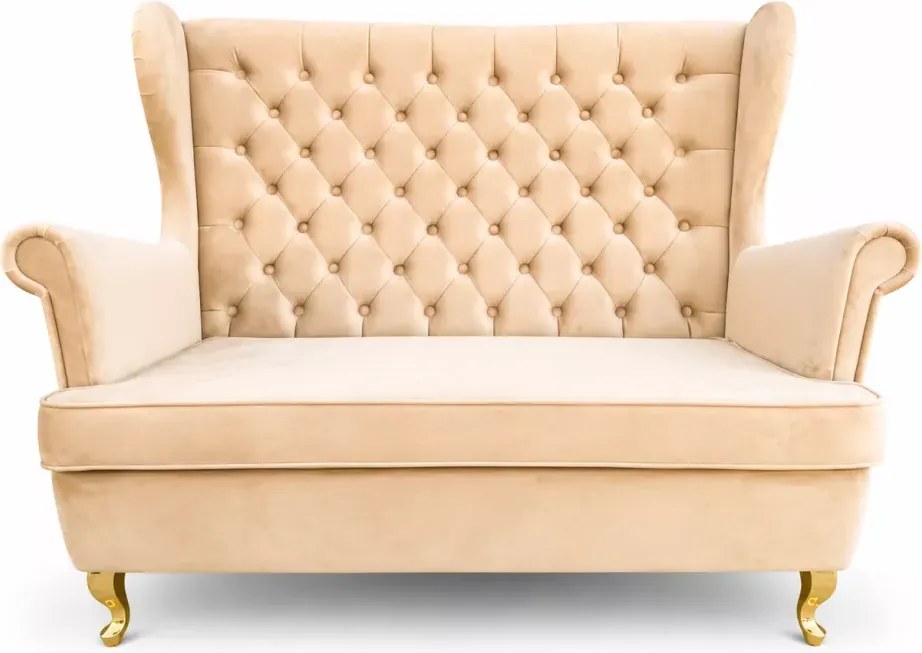 Designerska sofa uszak 2 osobowa głęboko pikowana