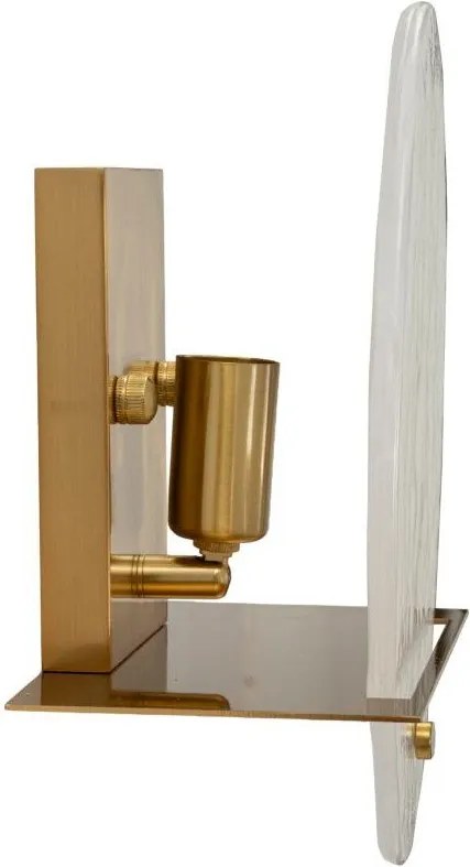 Szklany kinkiet w kolorze złota Portlan – Mauro Ferretti