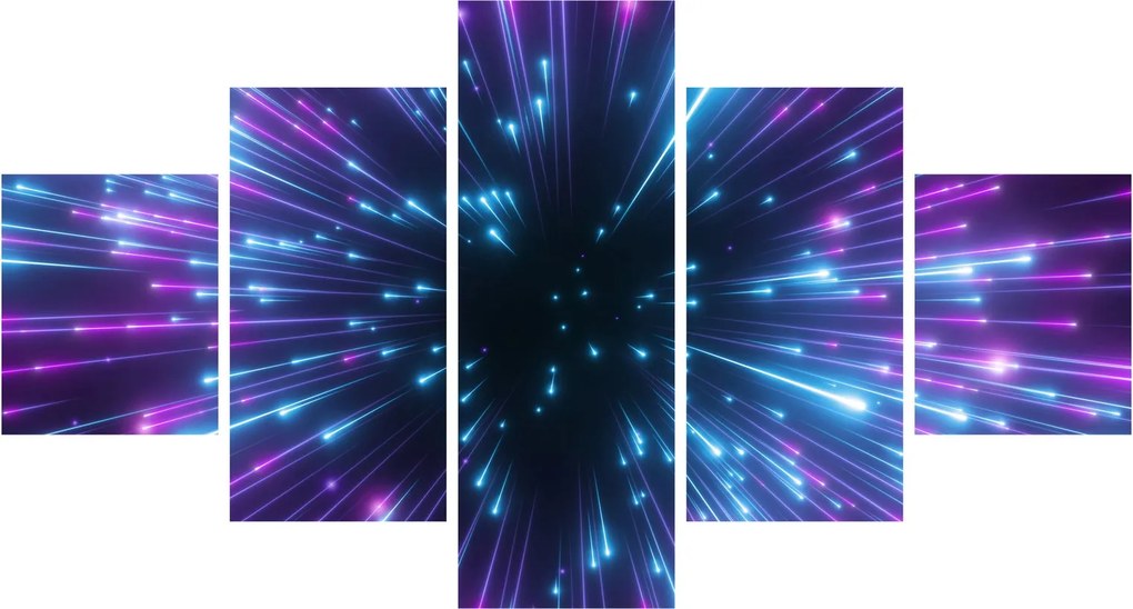 Obraz - Neonowa przestrzeń (125x70 cm)