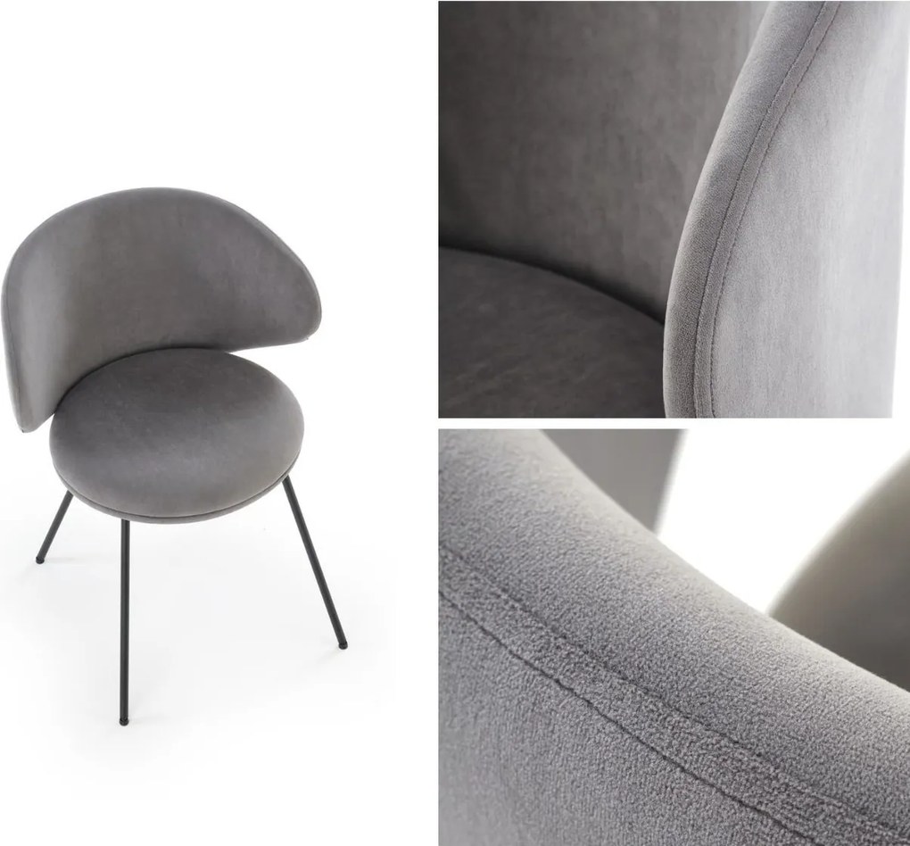 Krzesło do jadalni z profilowanym oparciem K587 Halmar