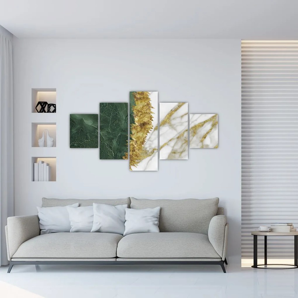 Obraz - Zielony marmur N⁰1 (125x70 cm)