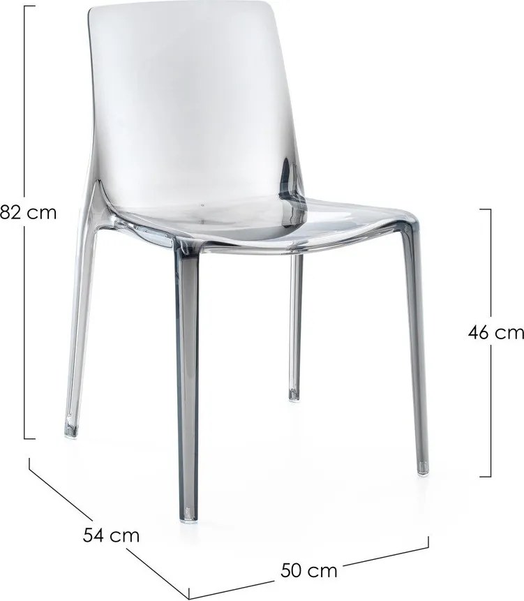 Szare plastikowe krzesło ogrodowe Adele – Bizzotto